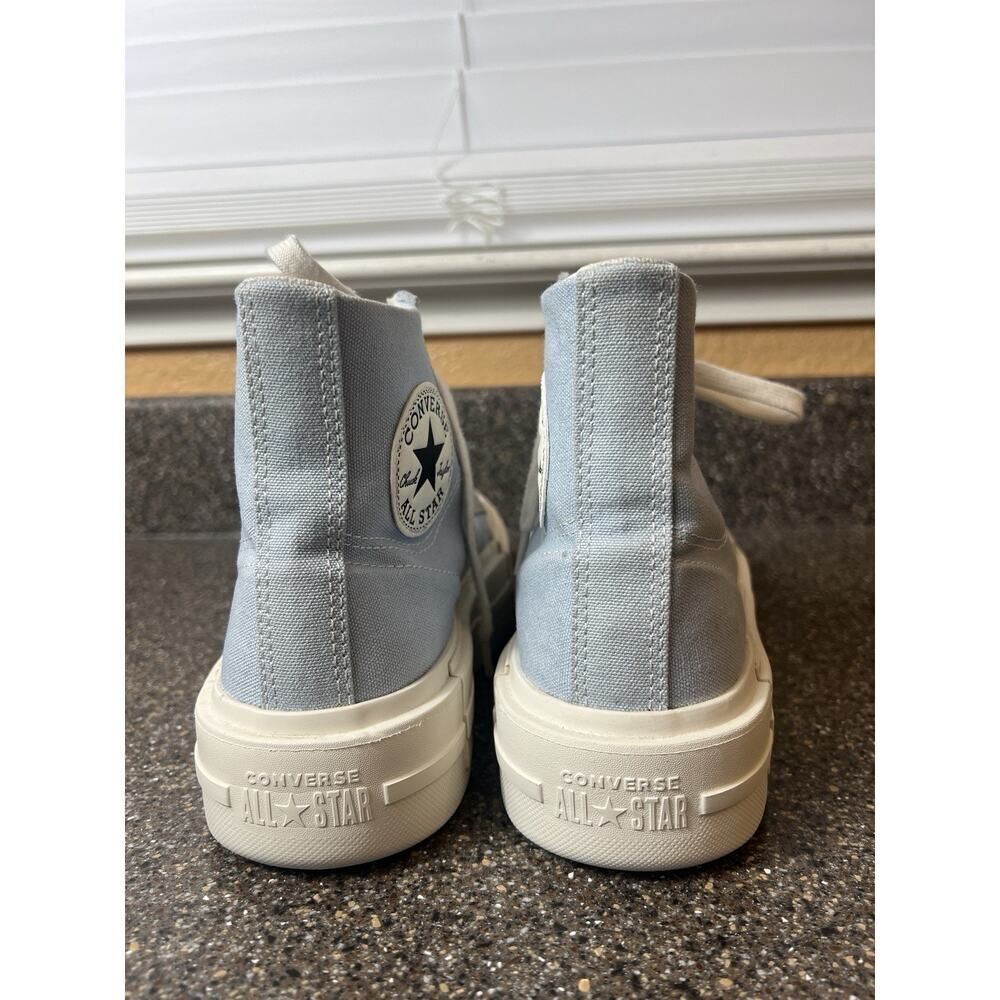 Converse All Star Platform Hi Top Womens Sz 6.5 Blue Canvas Sneaker Lace Up Shoe - Picture 9 of 11